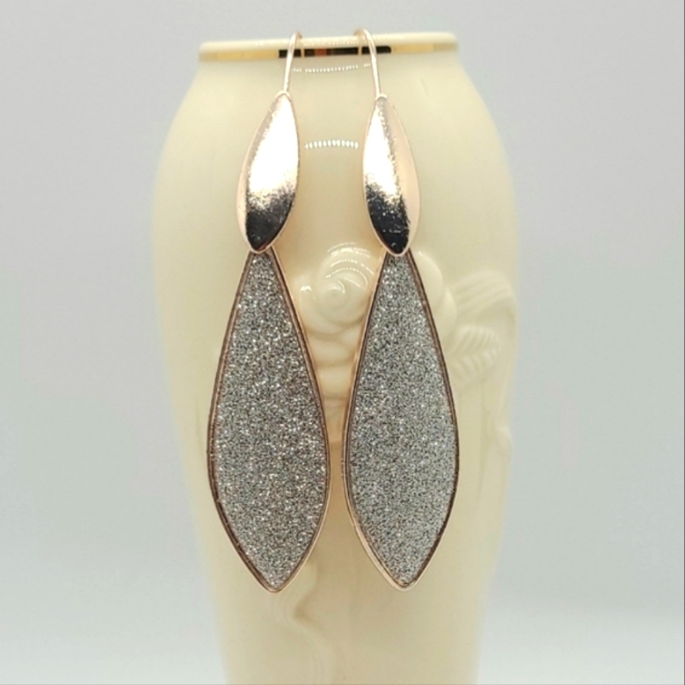 NWT Gold & Silver Shimmer Drop Earrings